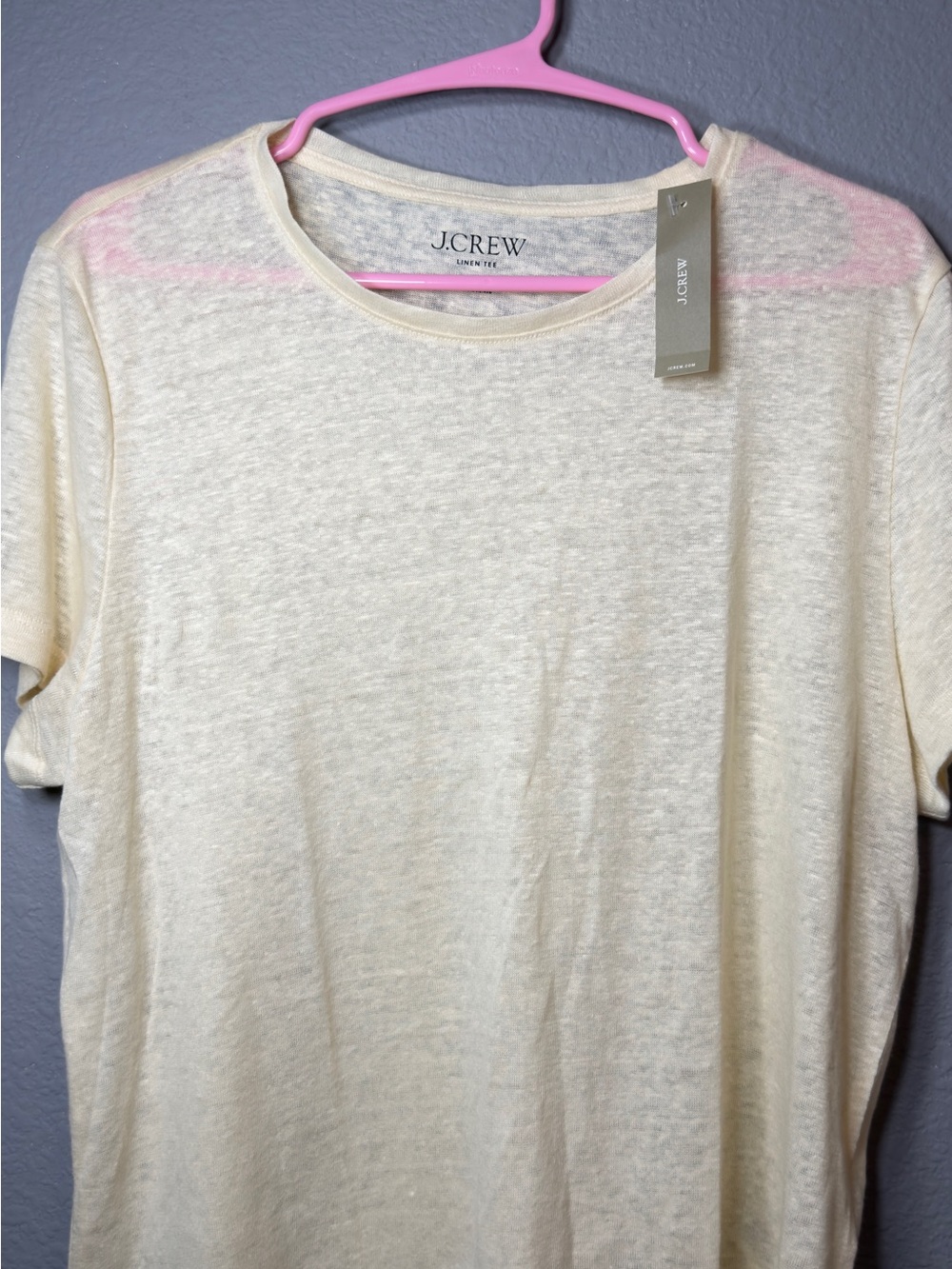 J. Crew Cream Slub Short Sleeve Tee